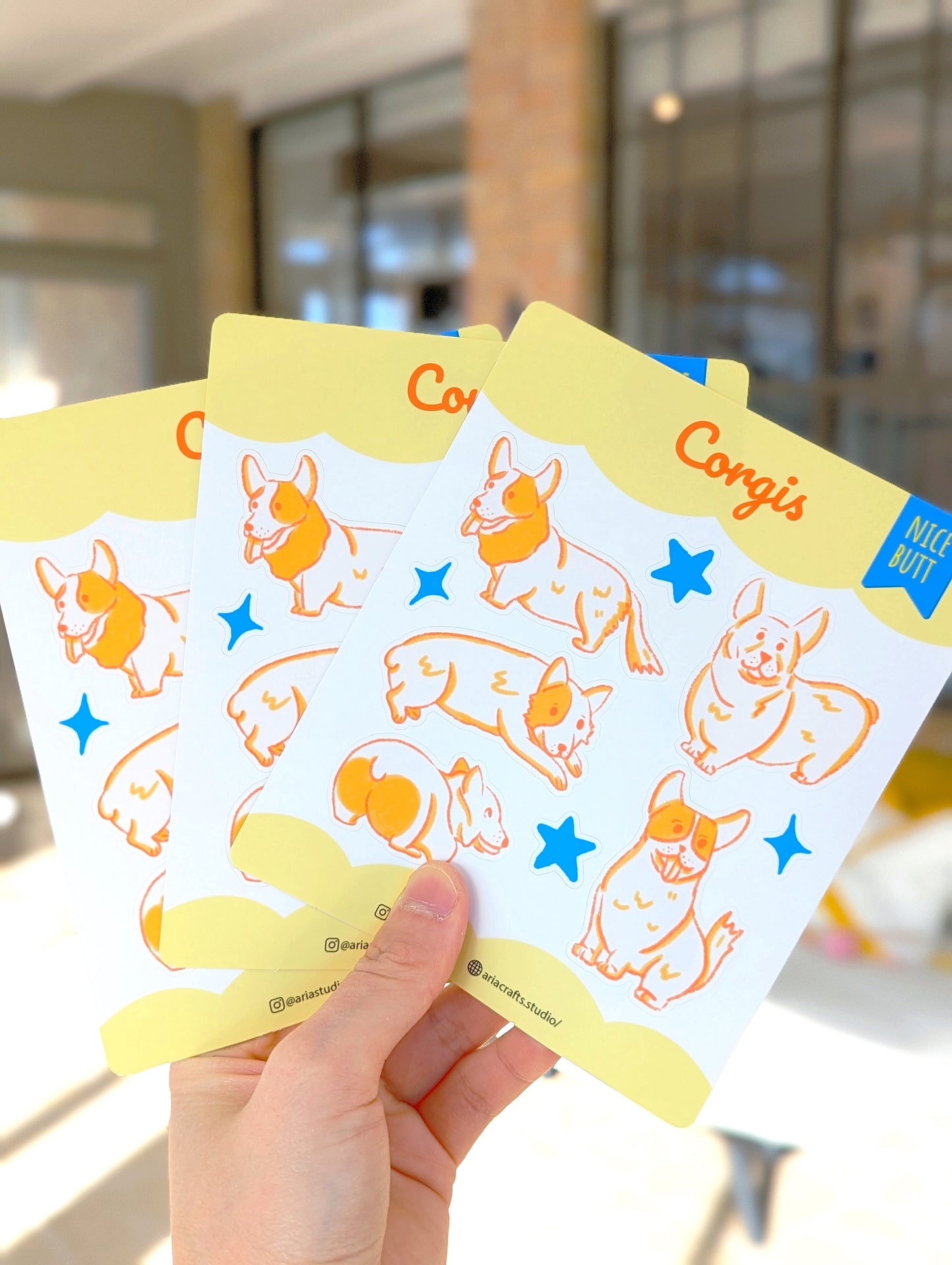 Corgi sticker sheet