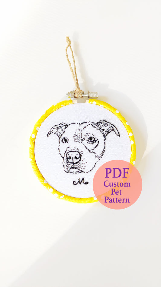 Custom Pet Embroidery pattern PDF