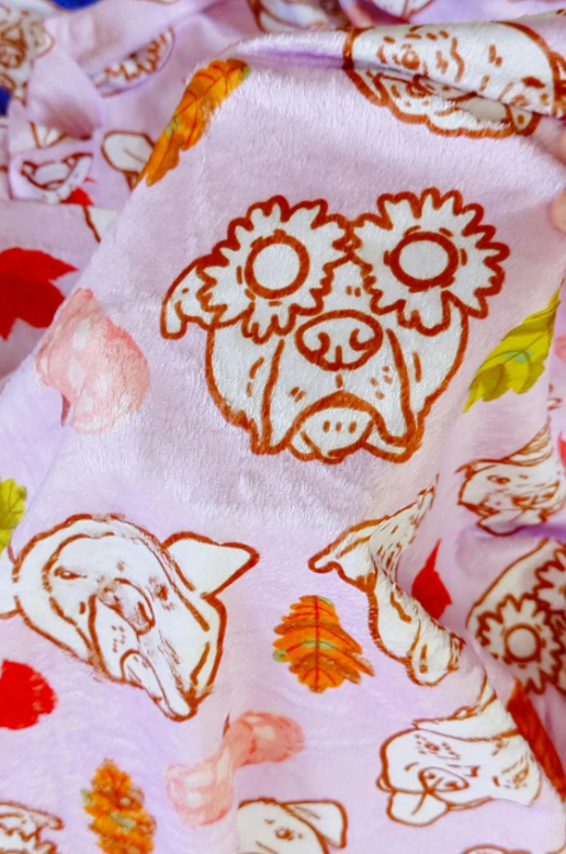 Custom Pet Blanket for Autumn and Fall and Winter