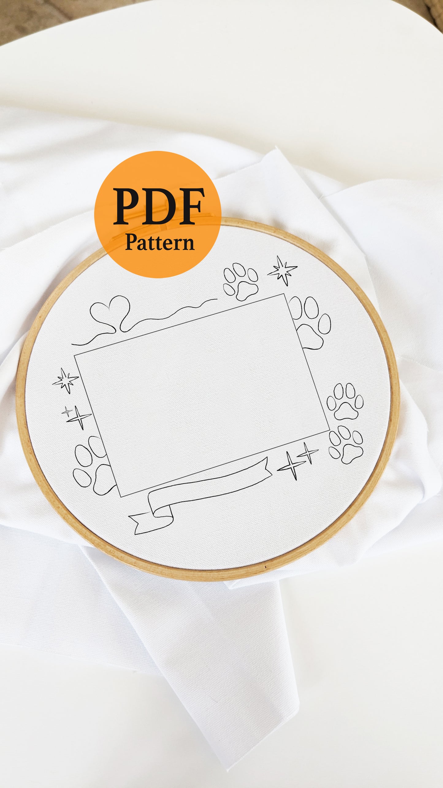 Pet Frame Embroidery Pattern