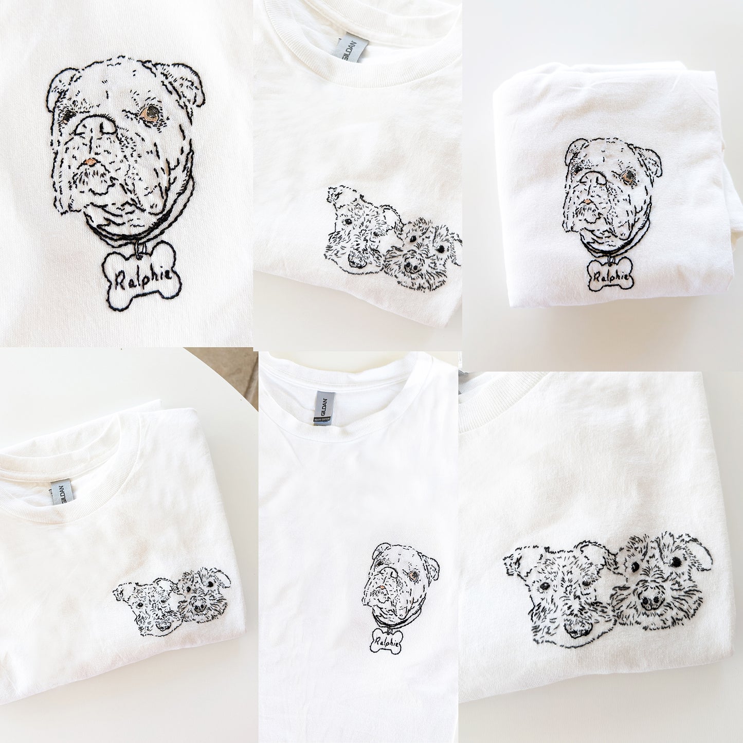 Custom pet portrait T-shirt