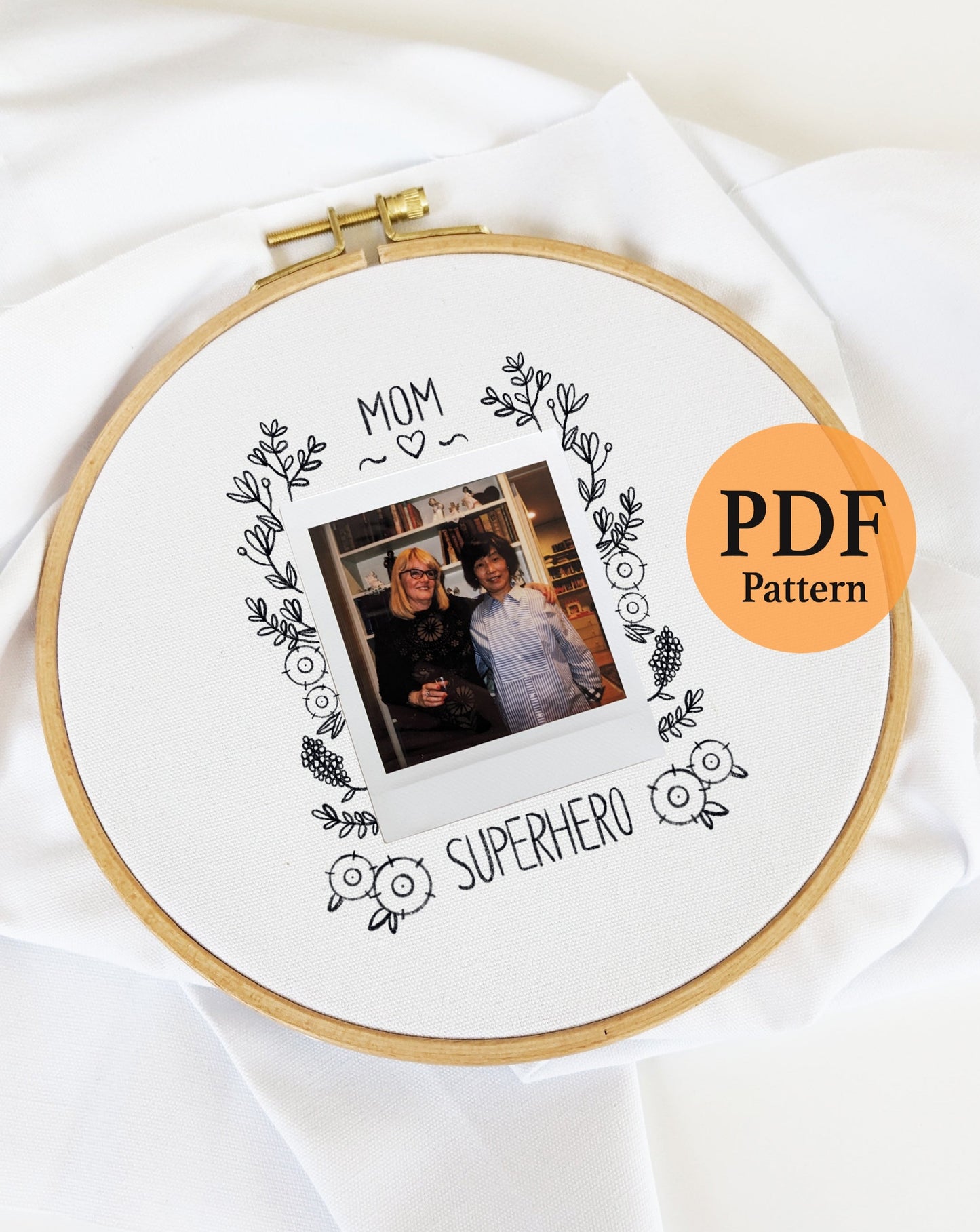 Mother's Day_ Embroidery pattern- Polaroid film