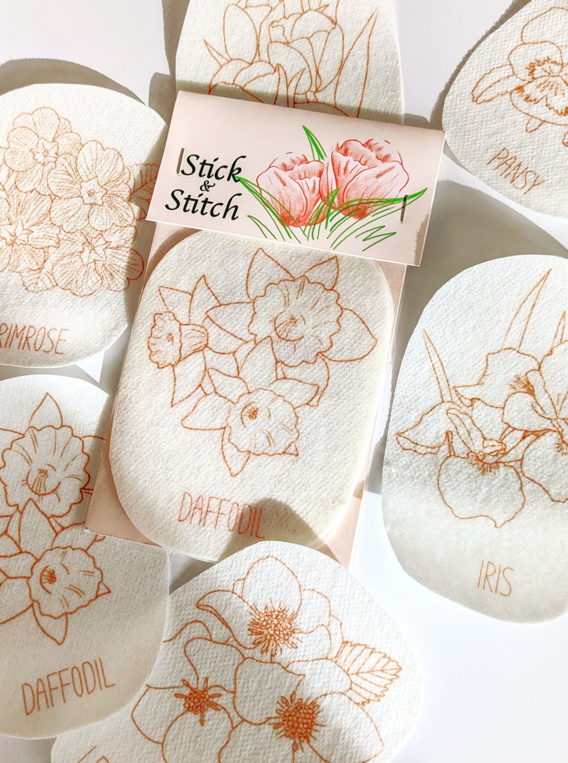 Spring season embroidery pattern